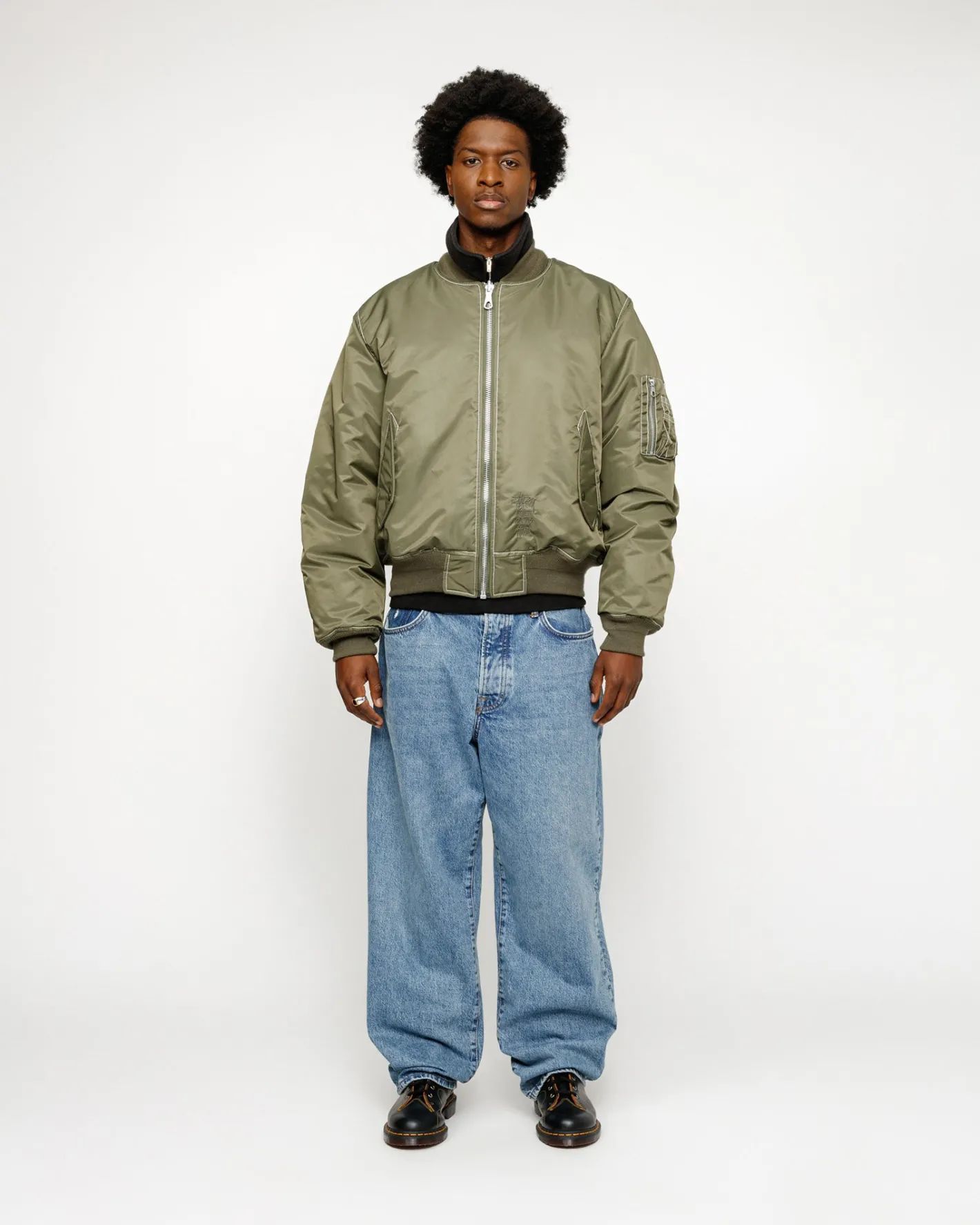 BUILT REVERSIBLE BOMBER JACKET*Stüssy Discount