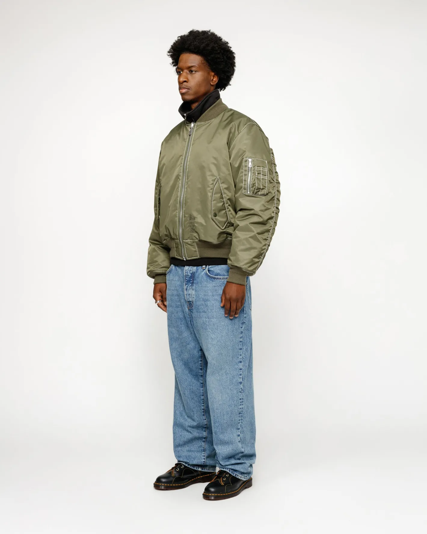 BUILT REVERSIBLE BOMBER JACKET*Stüssy Discount