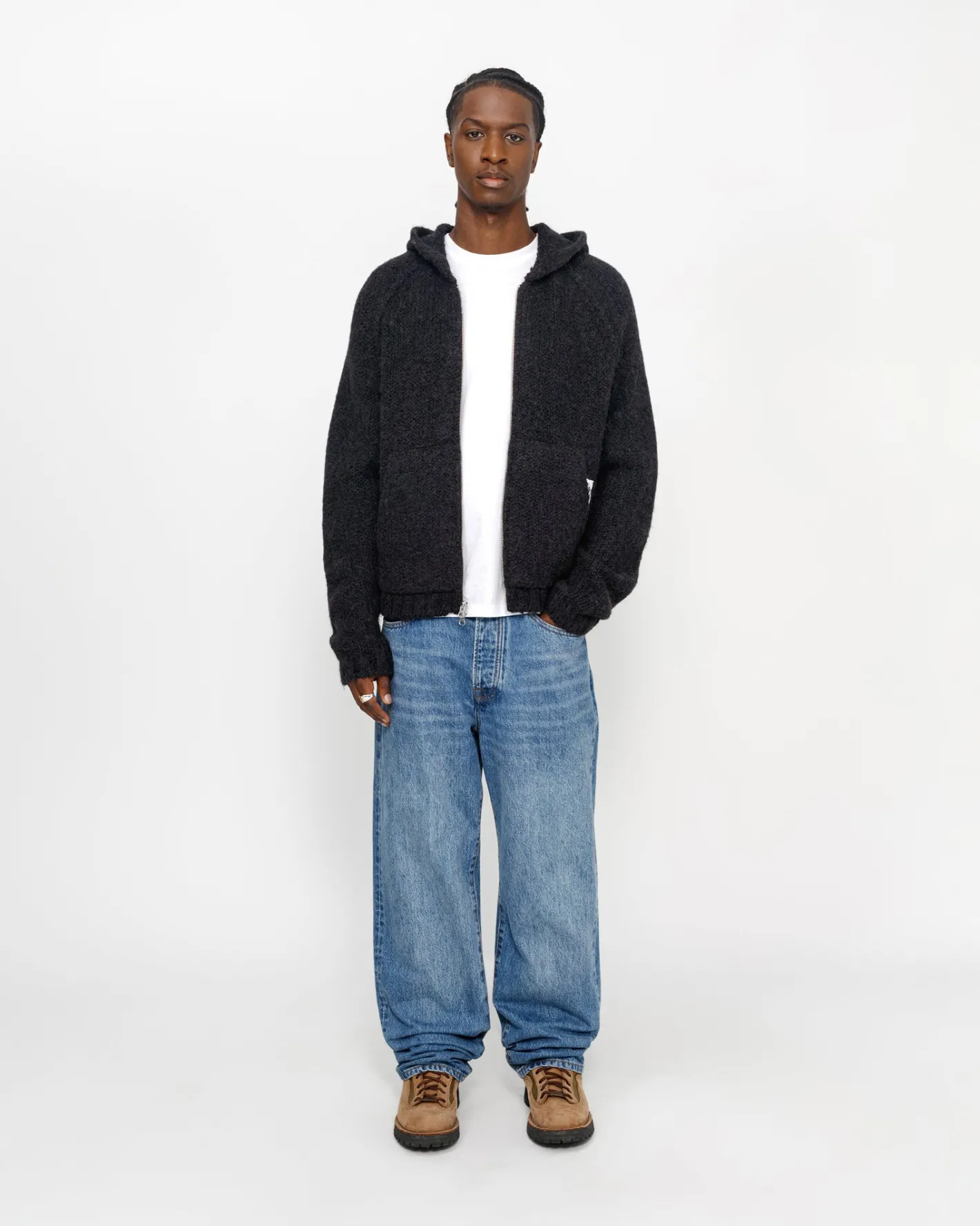 CHUNKY KNIT ZIP HOODIE*Stüssy Sale