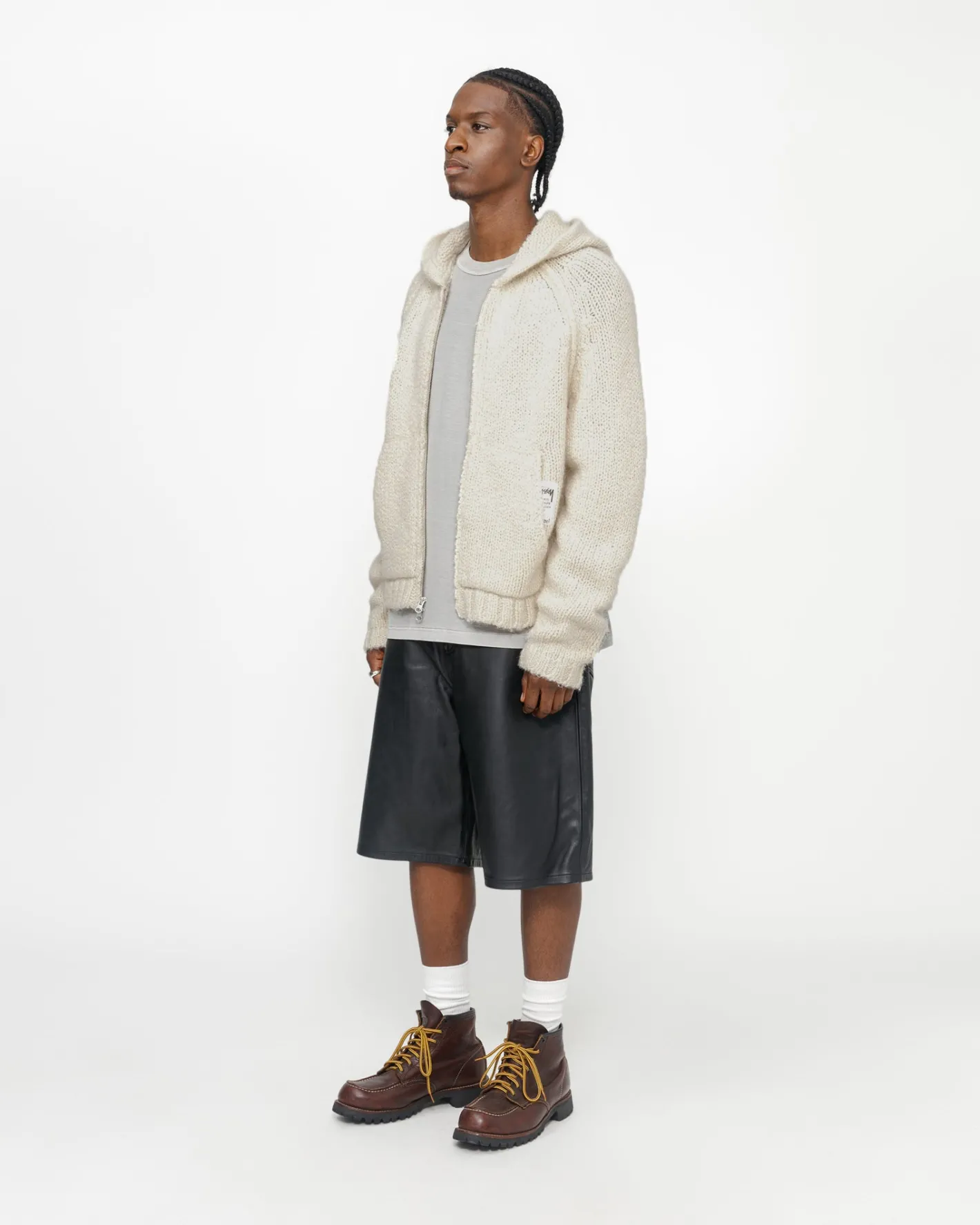 CHUNKY KNIT ZIP HOODIE*Stüssy Fashion