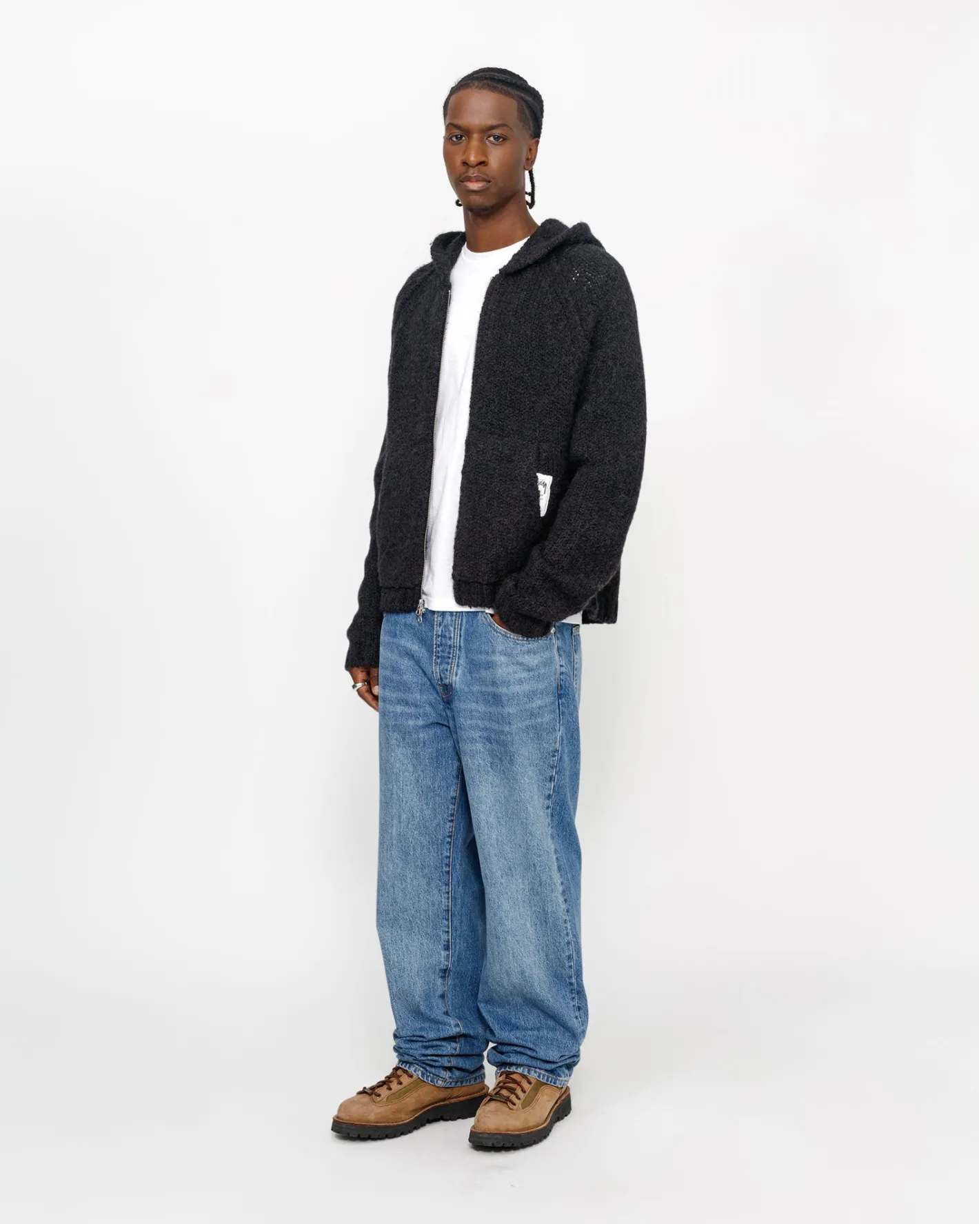 CHUNKY KNIT ZIP HOODIE*Stüssy Sale