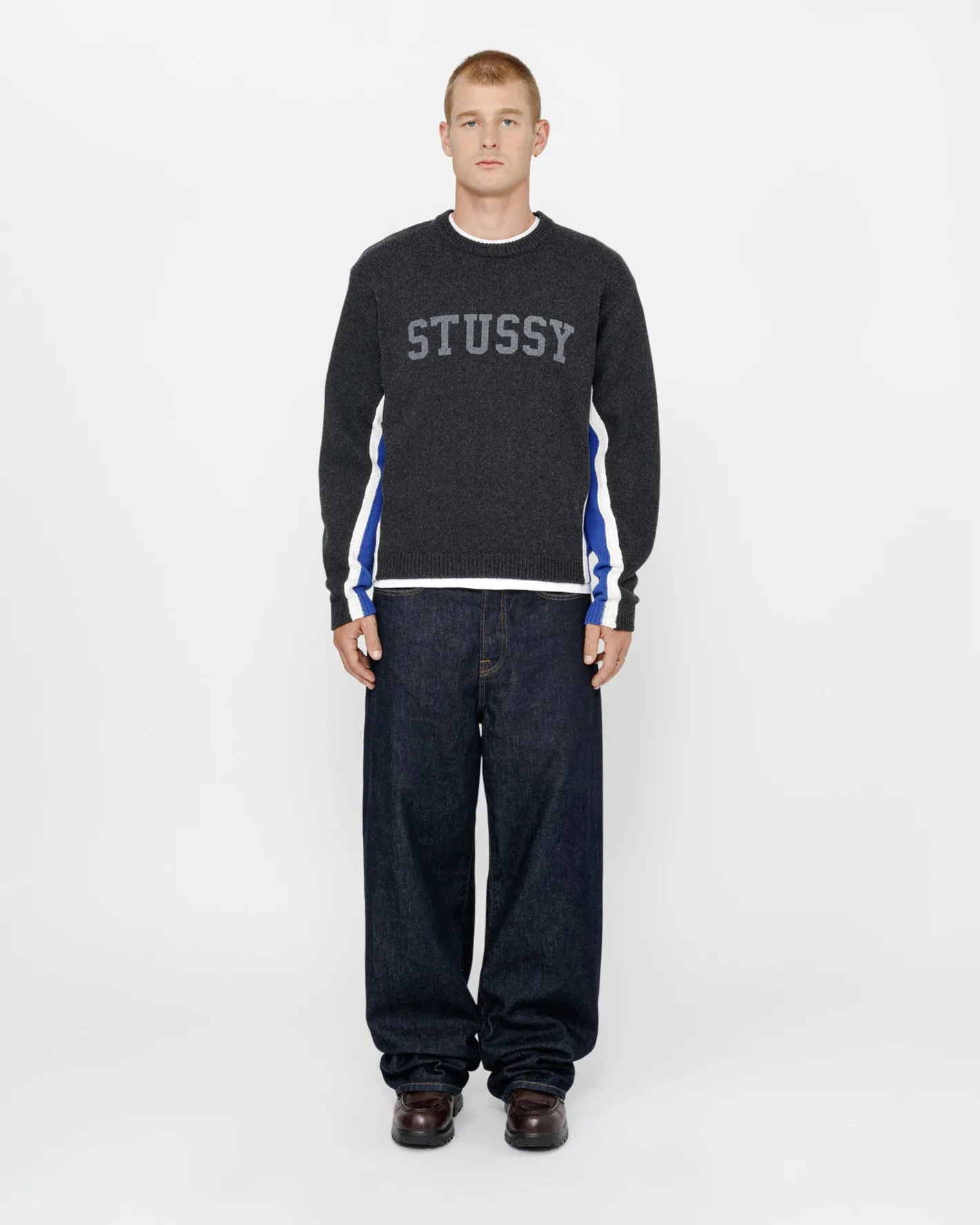 CONTRAST STRIPE CREW*Stüssy Discount