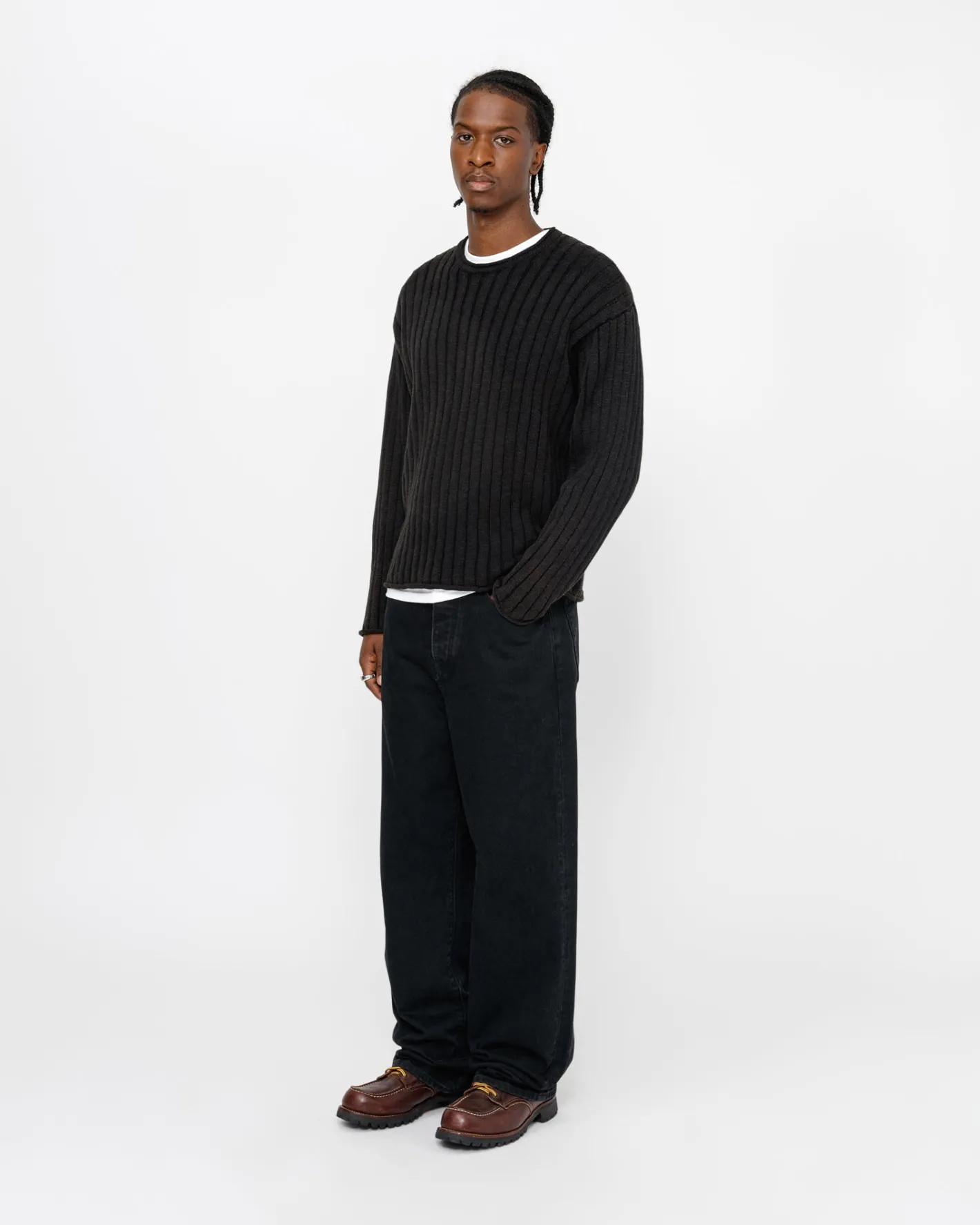 COTTON SLUB RIB CREW*Stüssy Shop