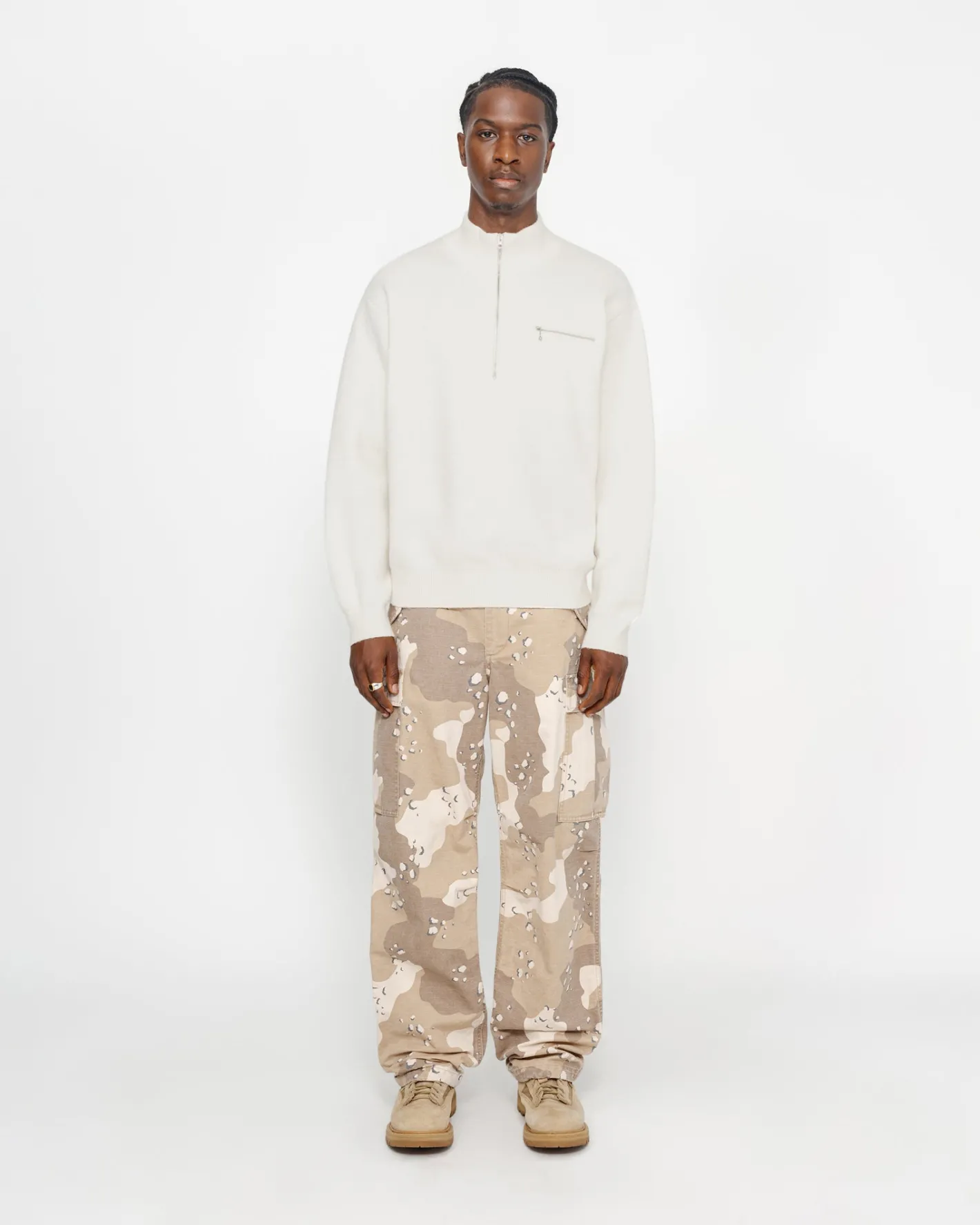 HALF ZIP MOCK NECK SWEATER*Stüssy Best