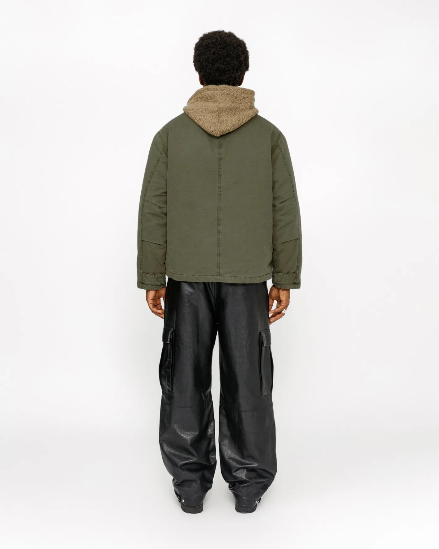 MILITARY CARGO LEATHER PANT*Stüssy Cheap