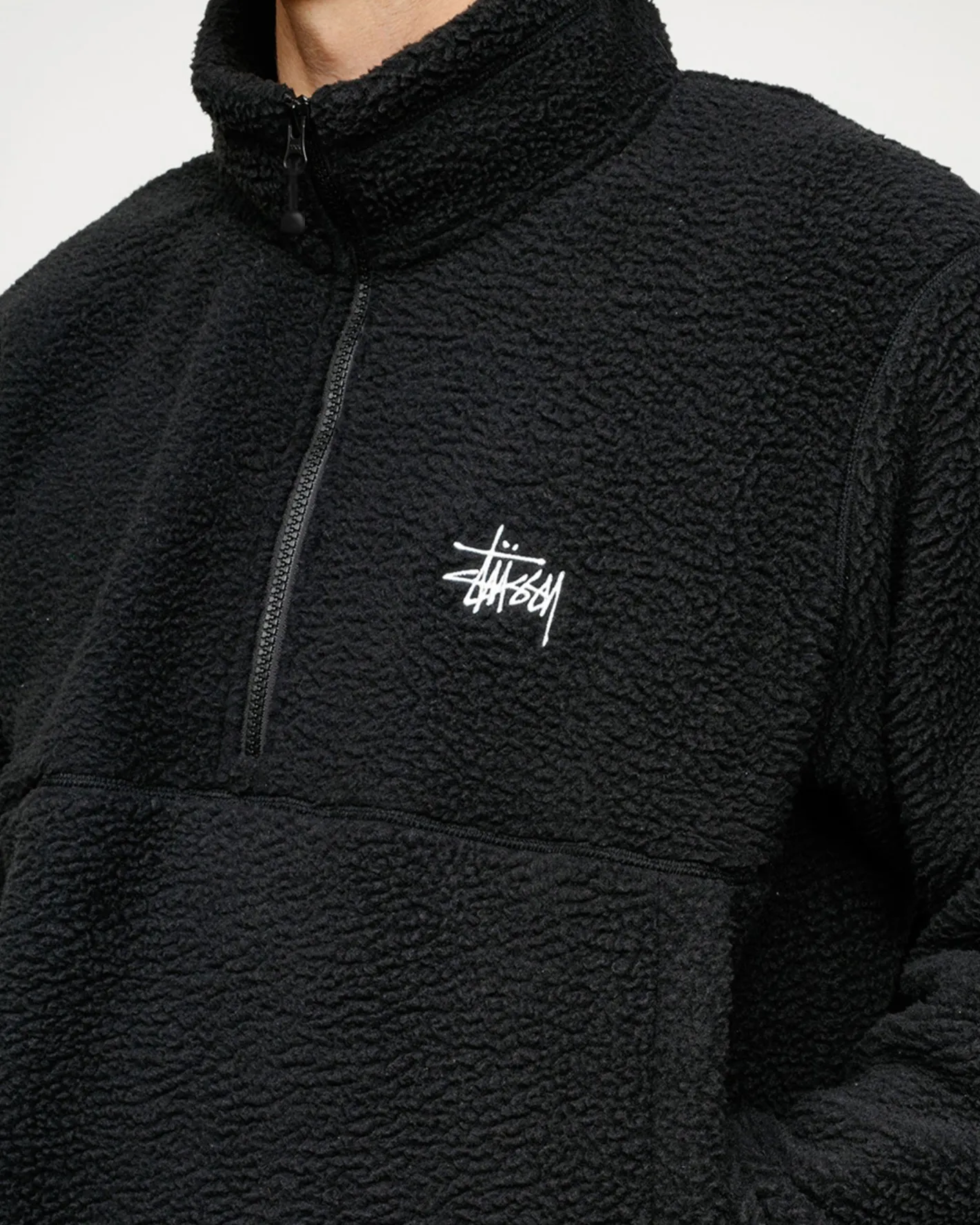 POLAR FLEECE HALF ZIP MOCK NECK*Stüssy Clearance