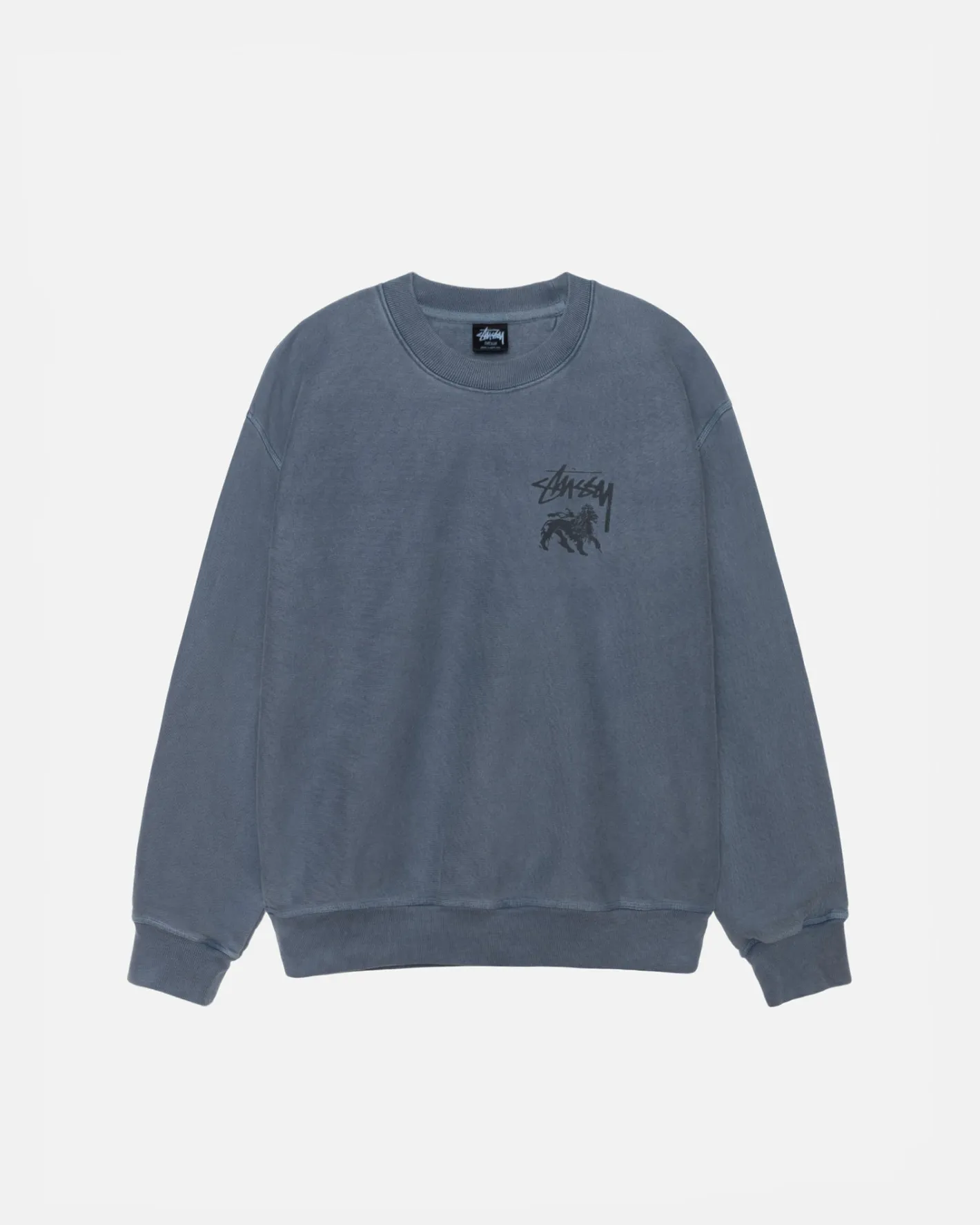 RASTA LION CREW PIGMENT DYED*Stüssy Fashion