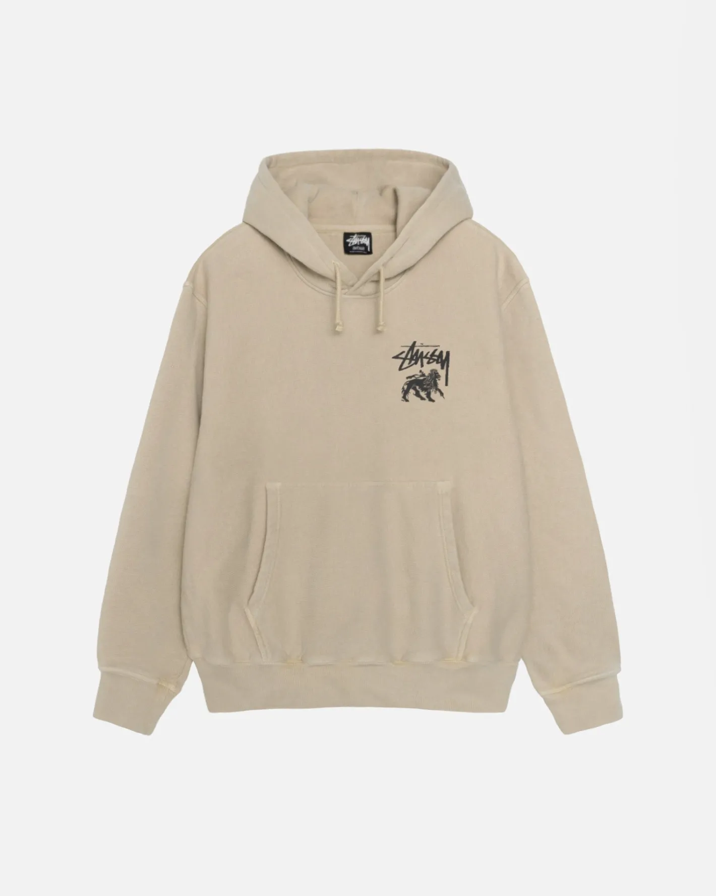 RASTA LION HOODIE PIGMENT DYED*Stüssy Best Sale