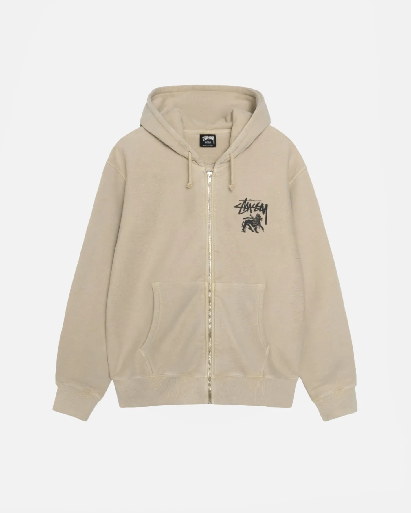 RASTA LION ZIP HOODIE PIGMENT DYED*Stüssy Clearance