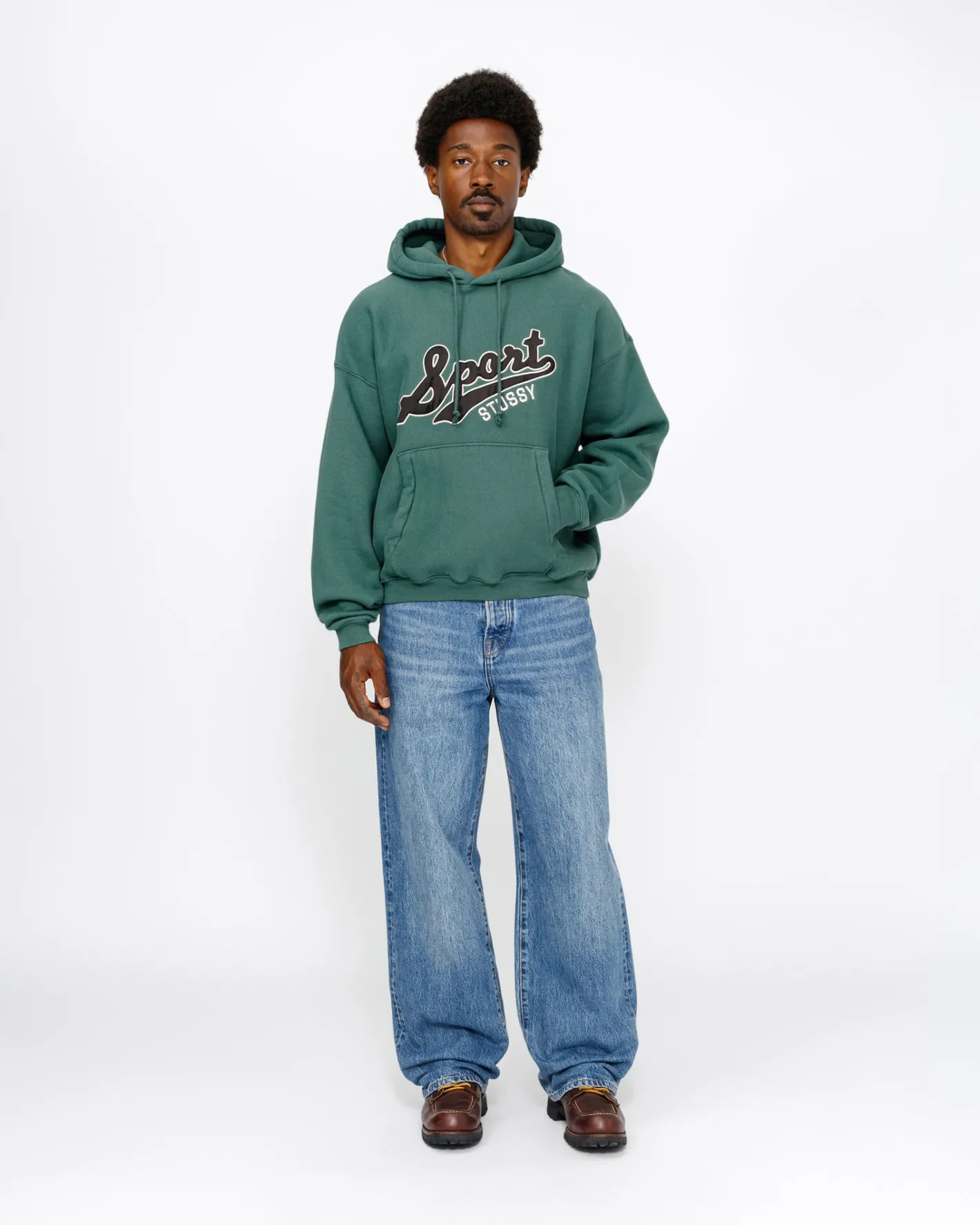 SATIN PATCH HOODIE*Stüssy Flash Sale