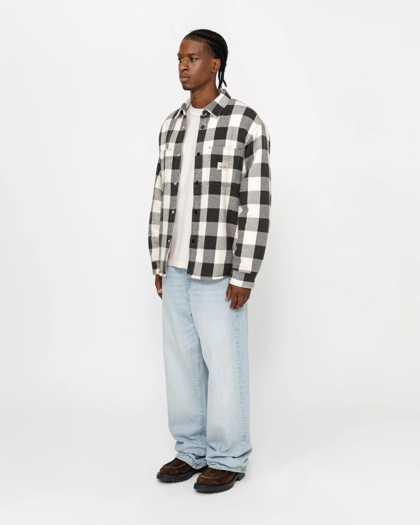SHERPA LINED BUFFALO PLAID SHIRT*Stüssy Cheap