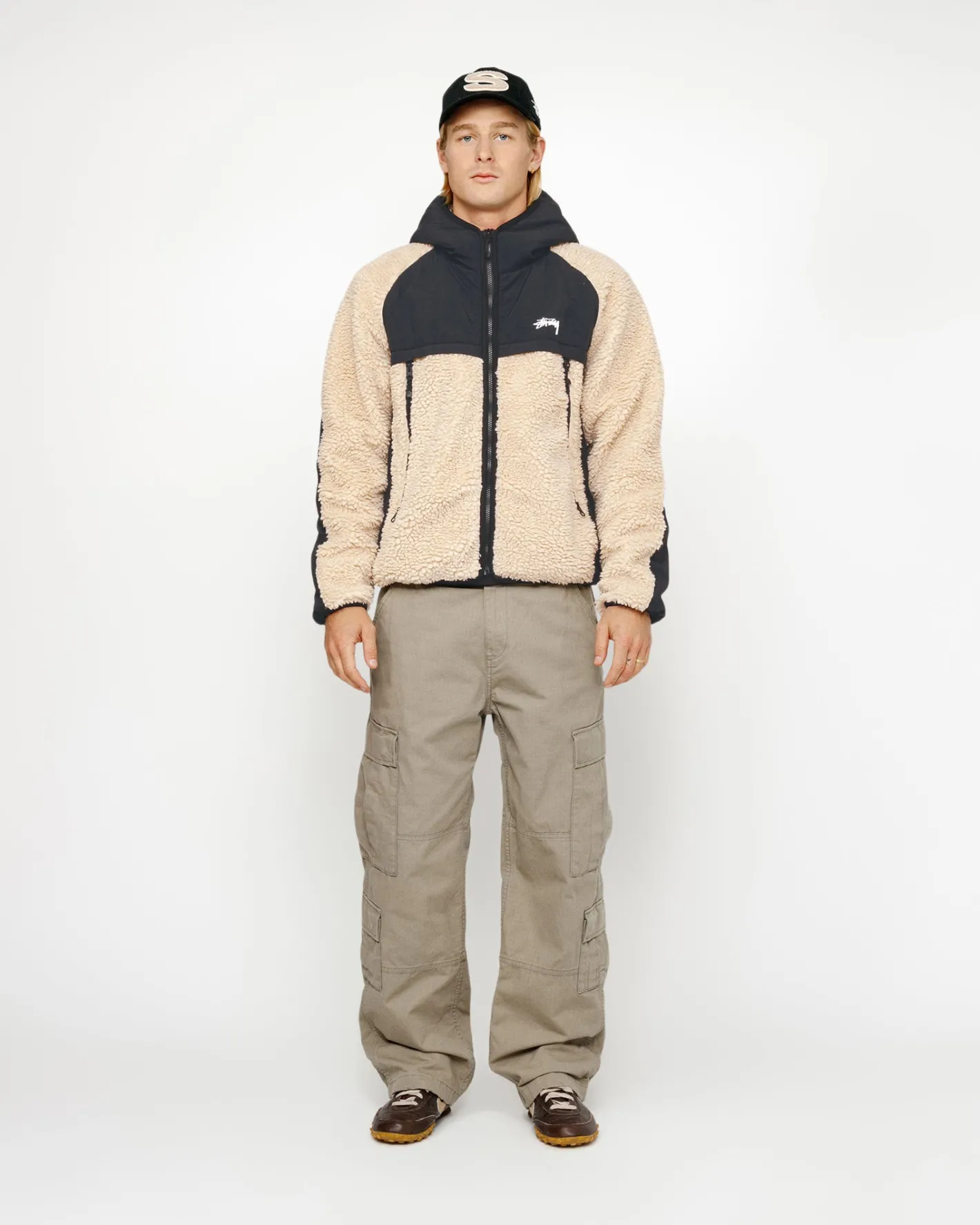 SHERPA PANELED HOODED JACKET*Stüssy Best Sale