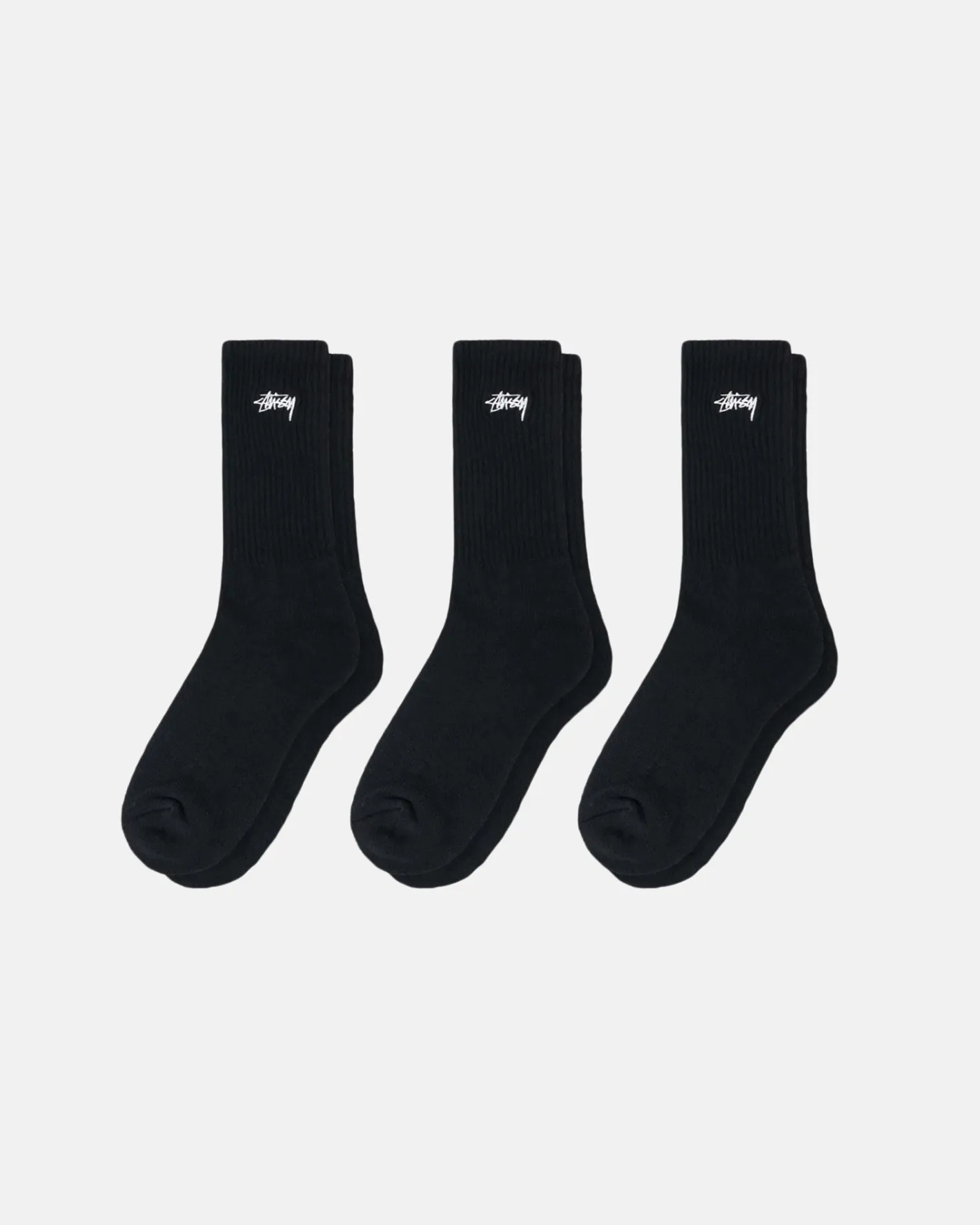 STOCK CREW SOCKS 3 PACK*Stüssy Clearance
