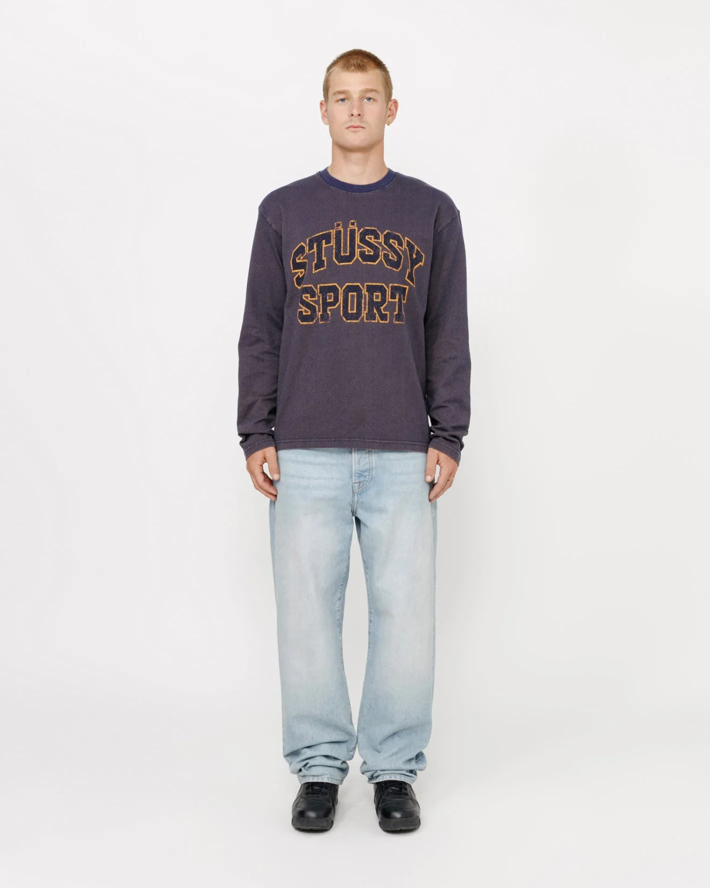 2 TONE COTTON MESH CREW*Stüssy Cheap