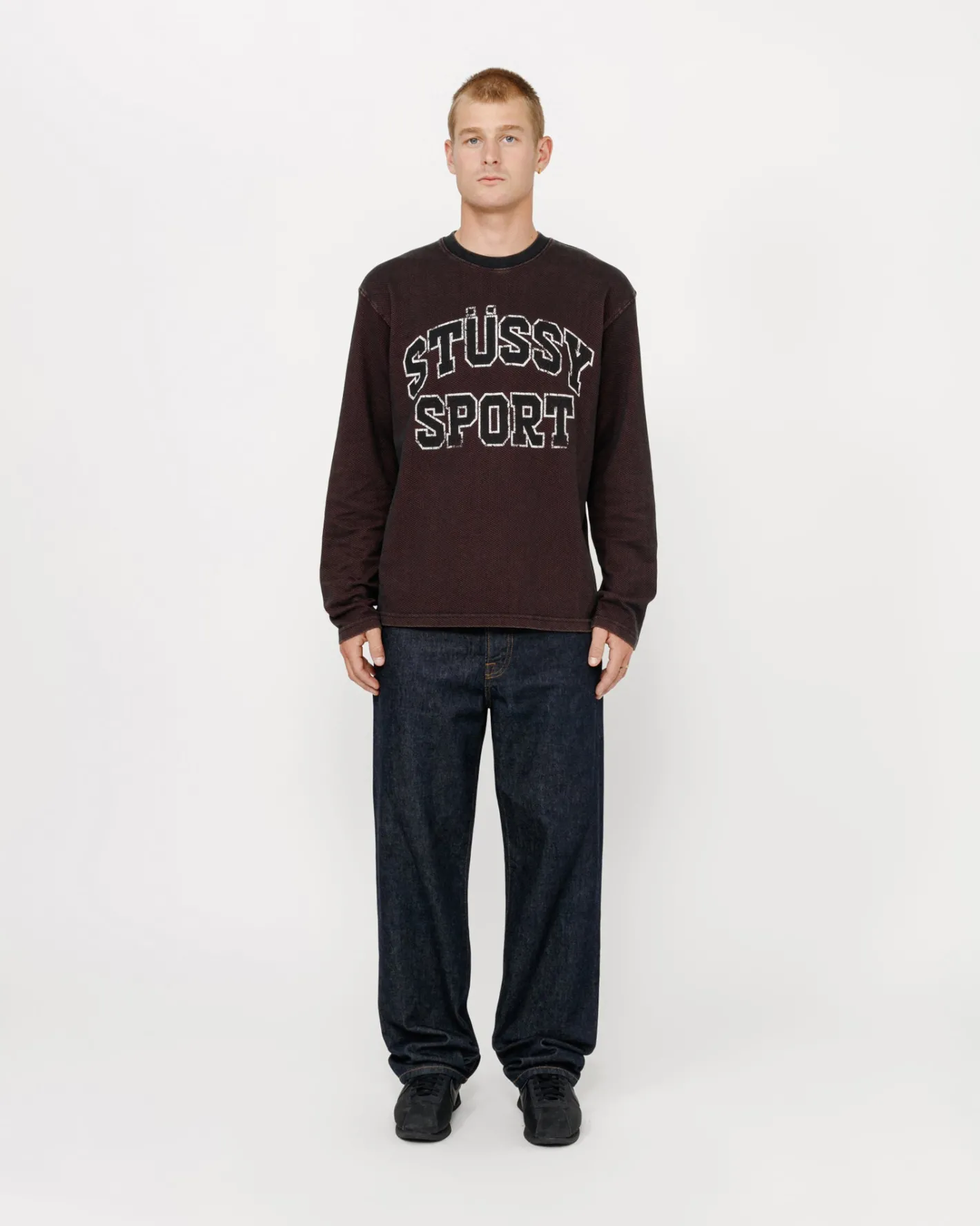 2 TONE COTTON MESH CREW*Stüssy Hot