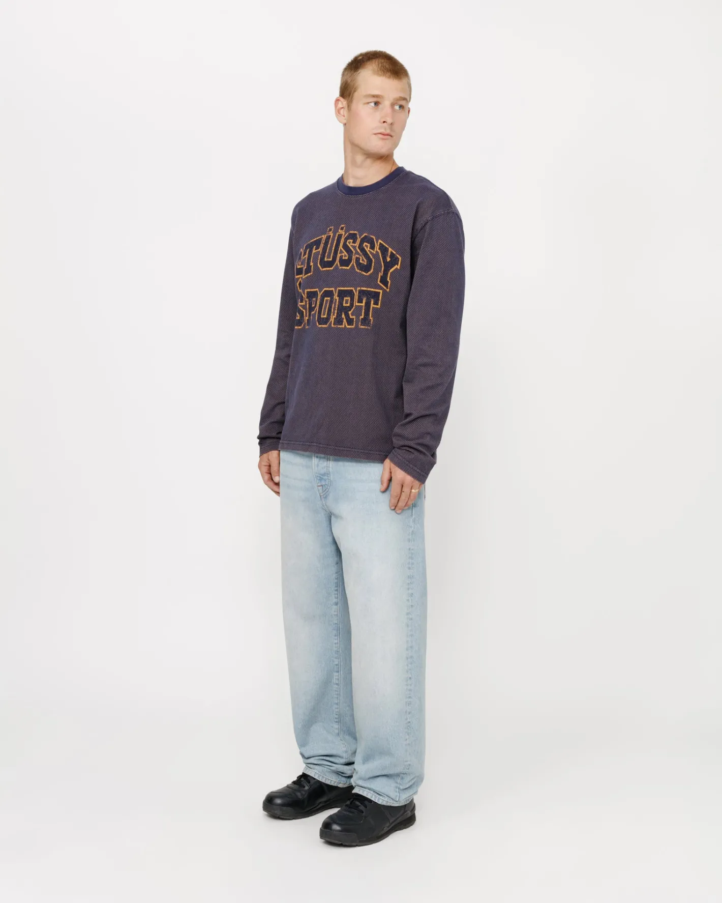 2 TONE COTTON MESH CREW*Stüssy Cheap
