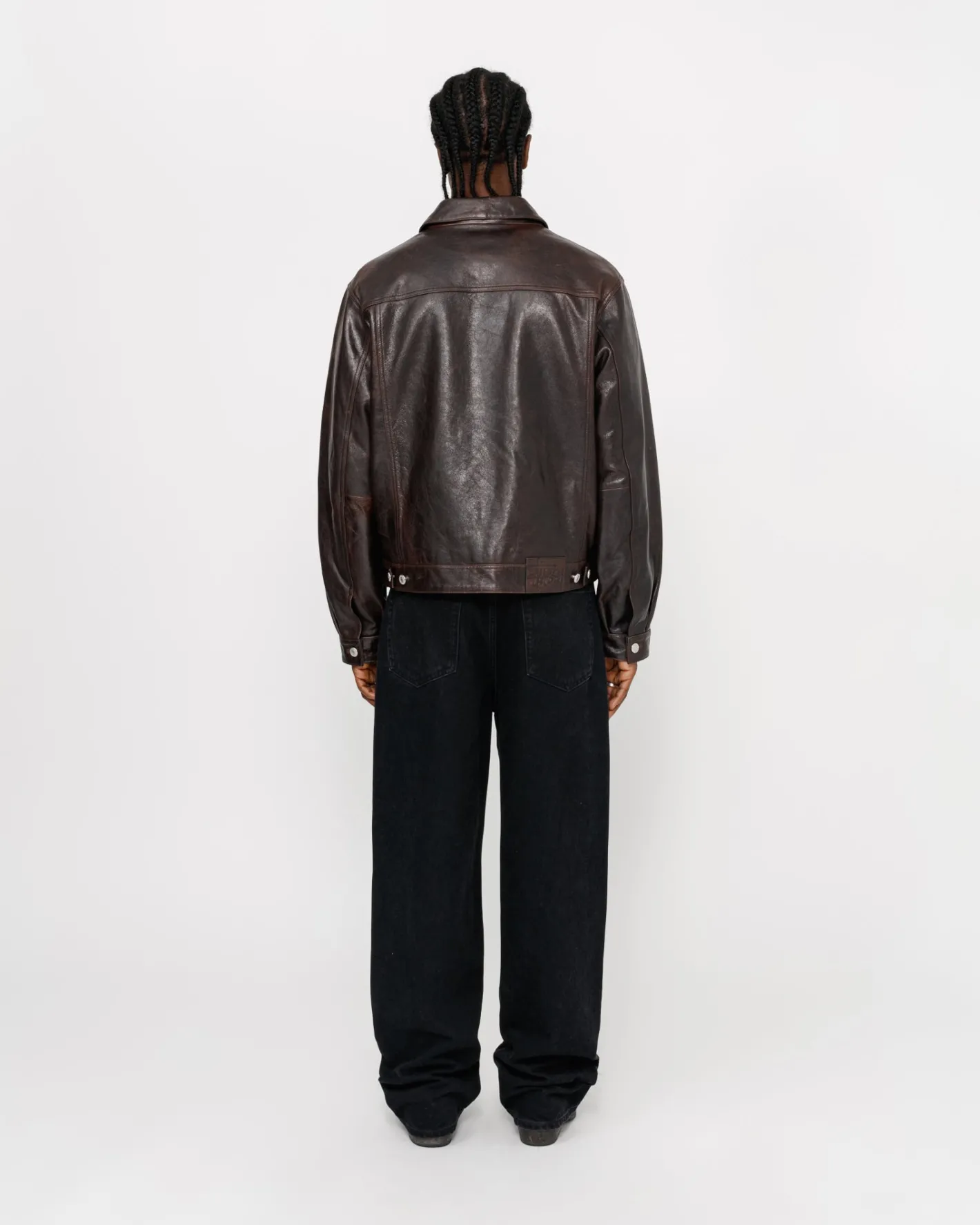 TRUCKER JACKET LEATHER*Stüssy Clearance