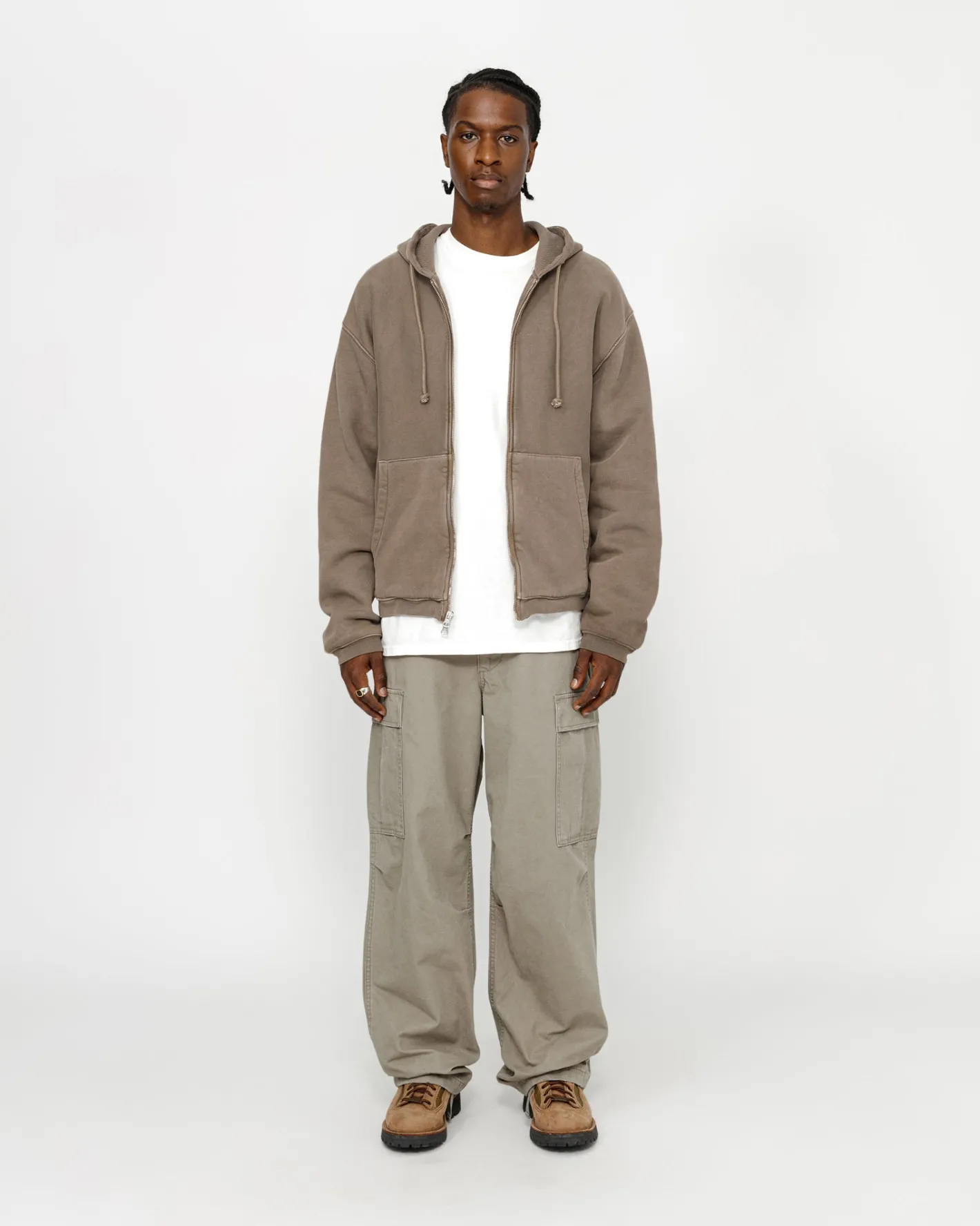 WAFFLE LINED ZIP HOODIE*Stüssy Cheap