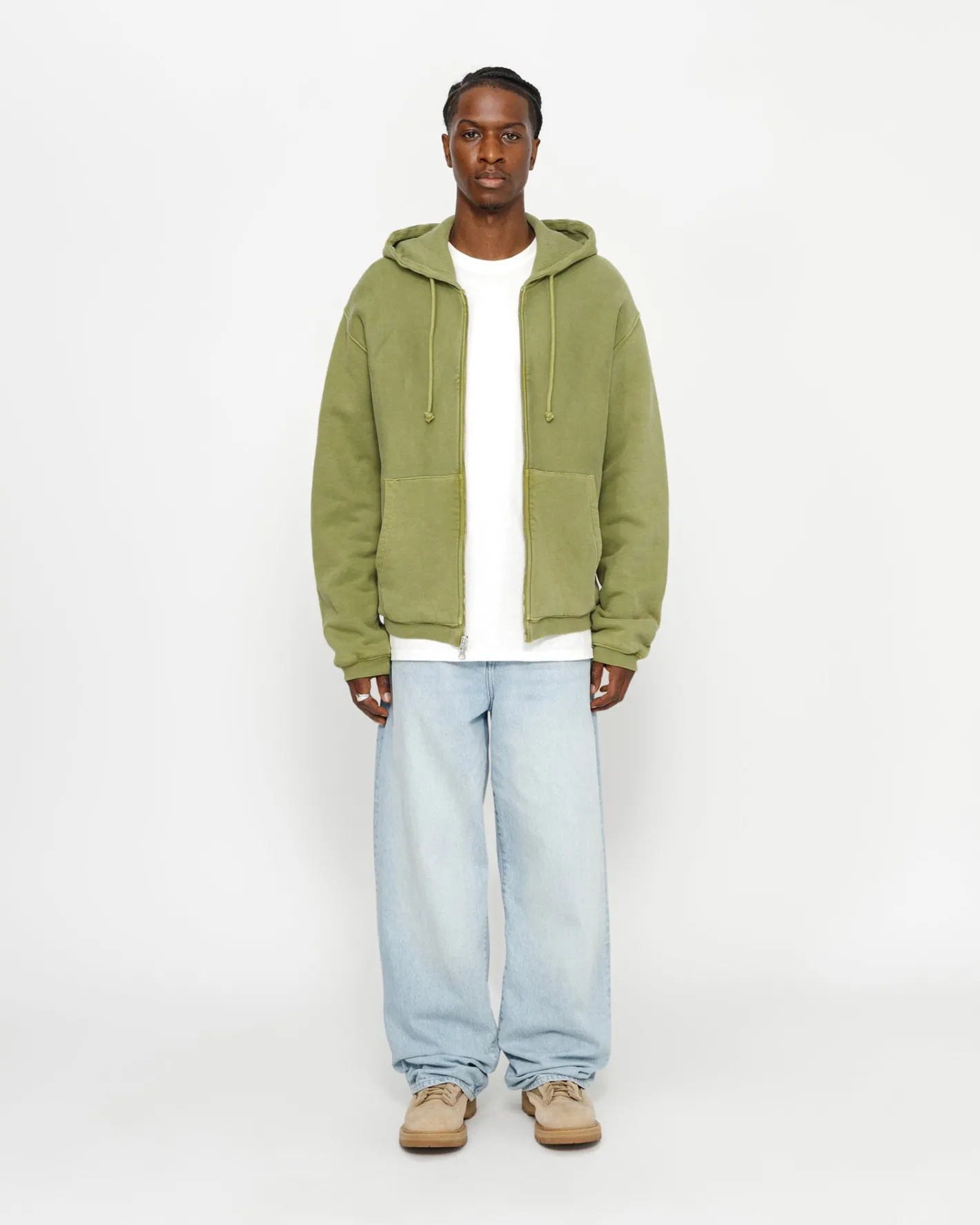 WAFFLE LINED ZIP HOODIE*Stüssy Fashion