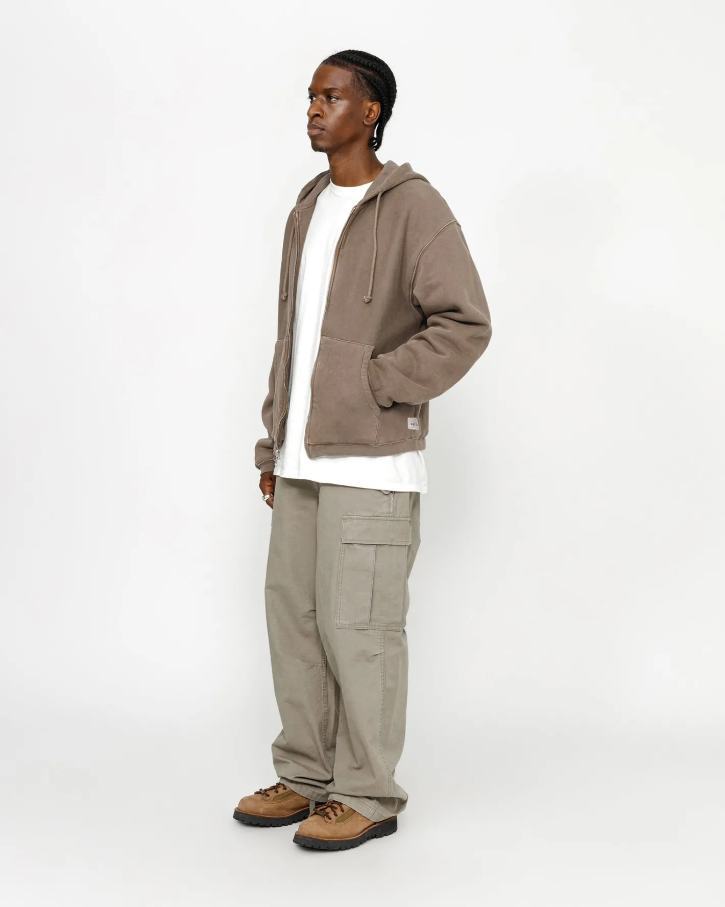 WAFFLE LINED ZIP HOODIE*Stüssy Cheap
