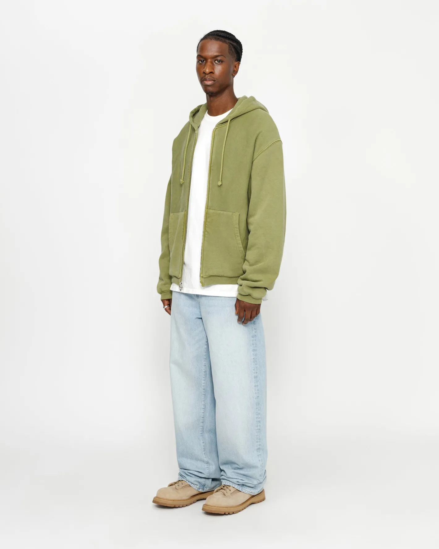 WAFFLE LINED ZIP HOODIE*Stüssy Fashion