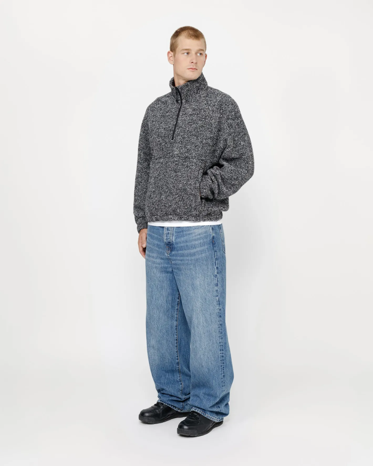 WOOL BLEND SHERPA MOCK NECK*Stüssy Discount